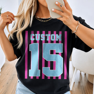 Sports Baseball Soccer Team Name Number T-Shirt