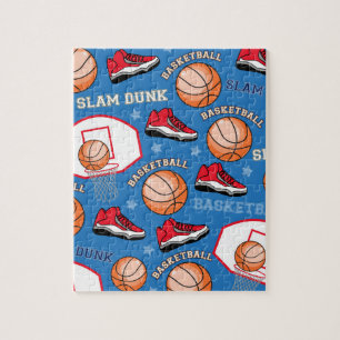 SPORTS Basketball Slam Dunk Fun Athlete Pattern Jigsaw Puzzle