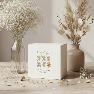 Sports bear baby shower, we can bearly wait favor box