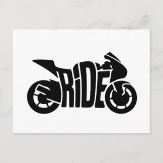 Sports Bike RIDE Holiday Postcard