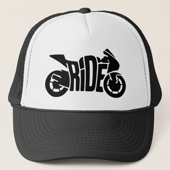 Sports Bike RIDE  Trucker Hat (Front)