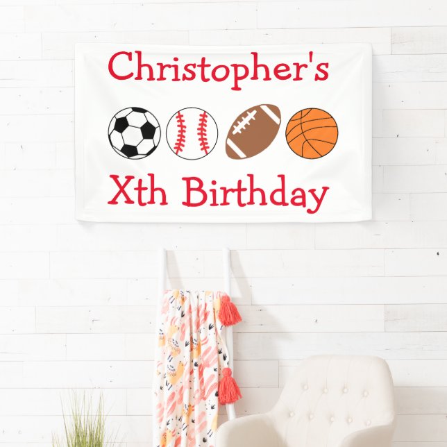 Sports Birthday Banner (Insitu)