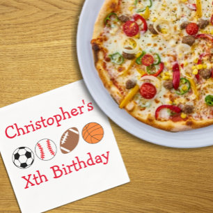 Sports Birthday Napkin