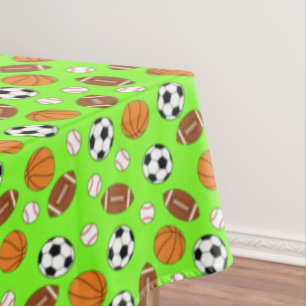 Sports Birthday Party Kids Cute Tablecloth