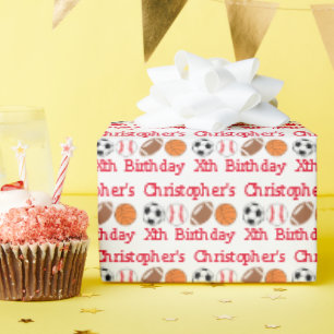 Sports Birthday Wrapping Paper