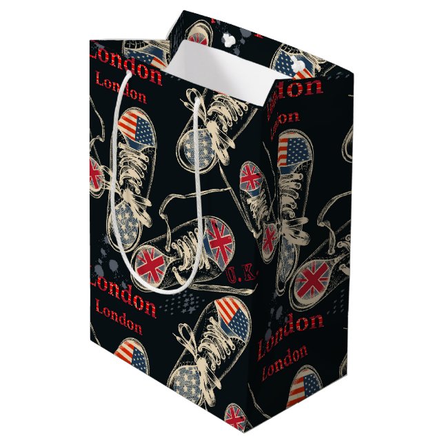 Sports Boots Fashion Pattern  Medium Gift Bag (Back Angled)