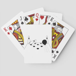 Sports Bowling Ball and Pins Playing Cards
