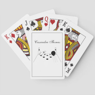 Sports Bowling Ball and Pins Playing Cards