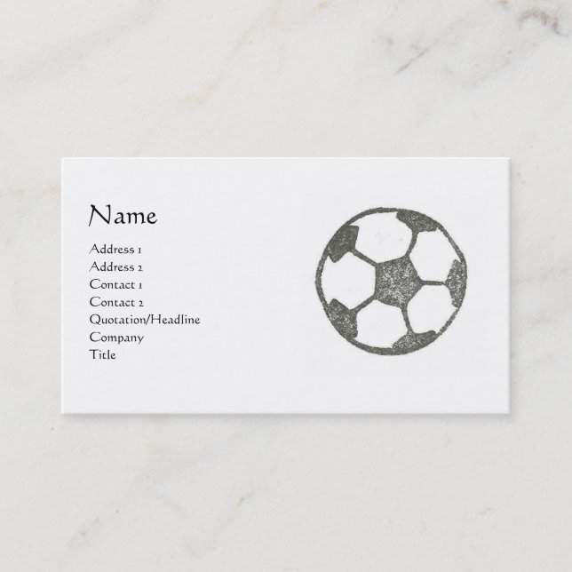 Sports Business Card #1 (Front)