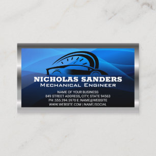 Sports Car Auto Logo   Mechanical Business Card