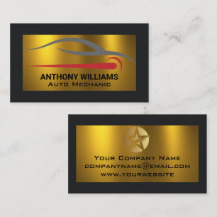 Sports Car   Auto Mechanic Logo Business Card