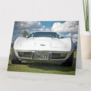 SPORTS CAR CLASS ACT BIRTHDAY big greeting card