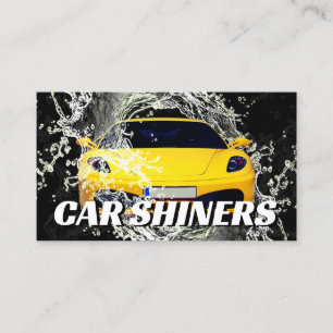 Sports car cover carwash  business card