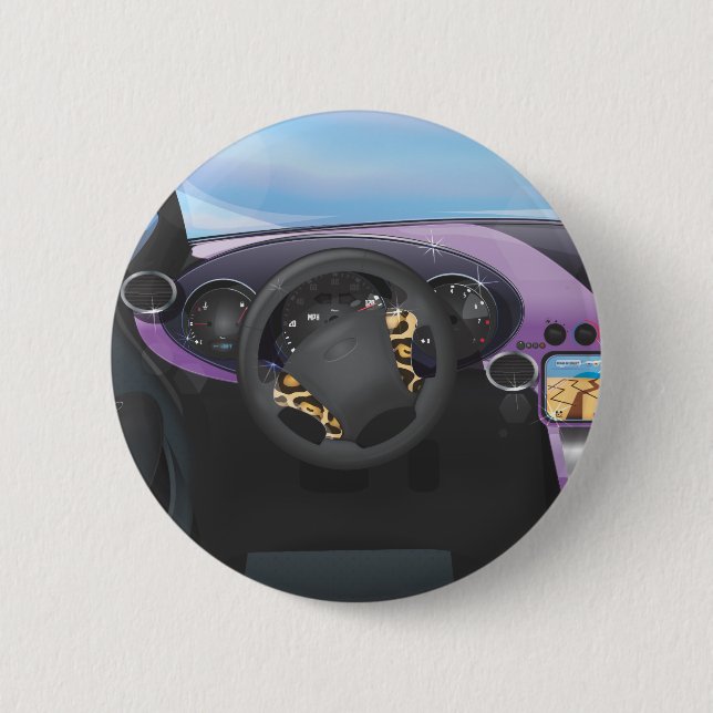 Sports Car Dashboard 2 Inch Round Button (Front)
