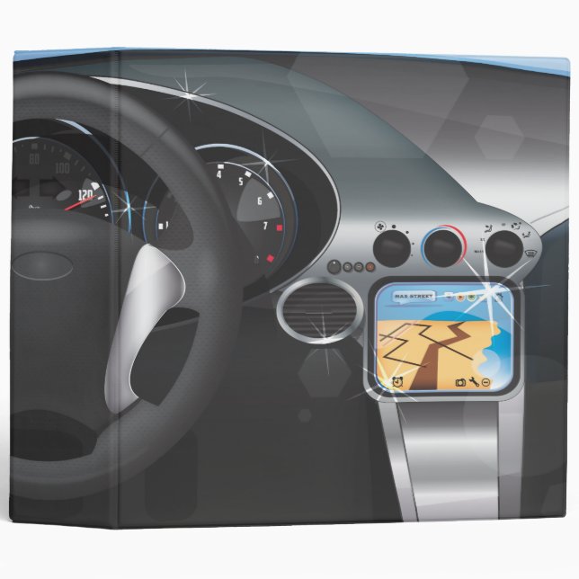 Sports Car Dashboard Binder (Front/Spine)