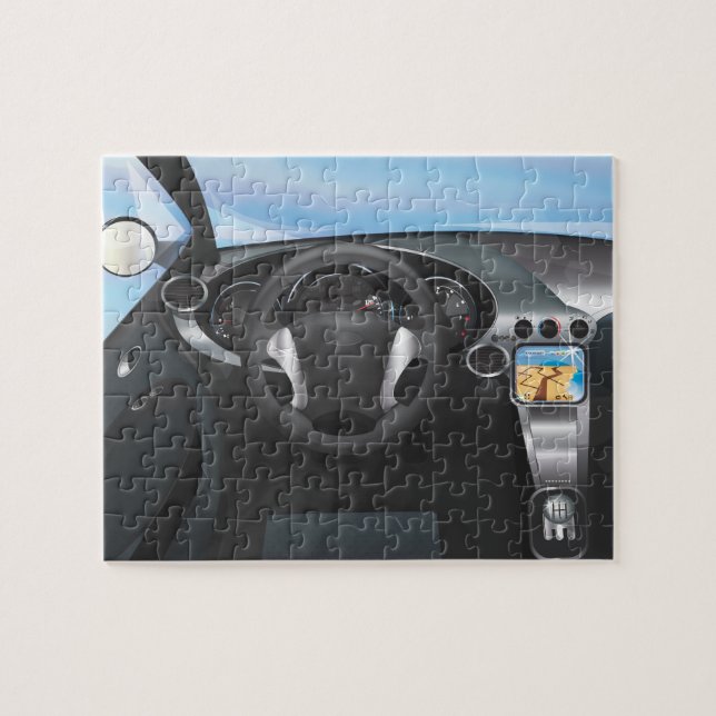 Sports Car Dashboard Jigsaw Puzzle (Horizontal)