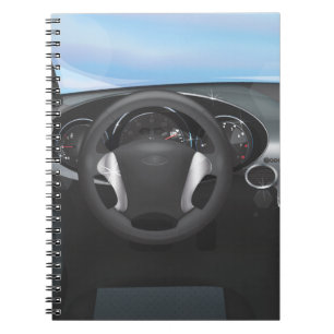 Sports Car Dashboard Notebook