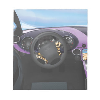 Sports Car Dashboard Notepad