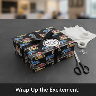 Sports Car Icon Wrapping Paper Sheets