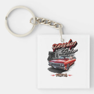 sports car illustration  keychain