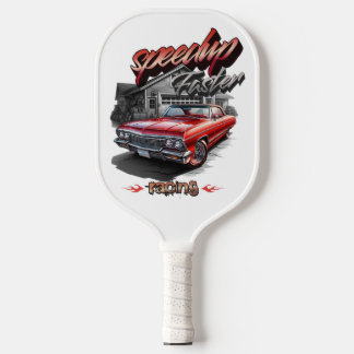 sports car illustration  pickleball paddle