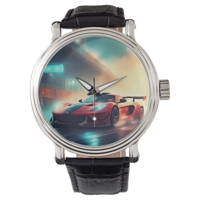 Sports car illustration watch (Front)