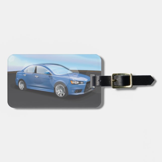 Sports Car Luggage Tag (Front Horizontal)