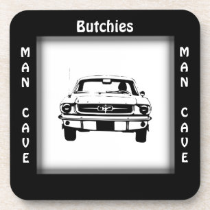 Sports Car Man Cave CUSTOMIZE Coaster