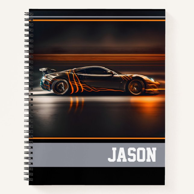 Sports Car Notebook (Front)