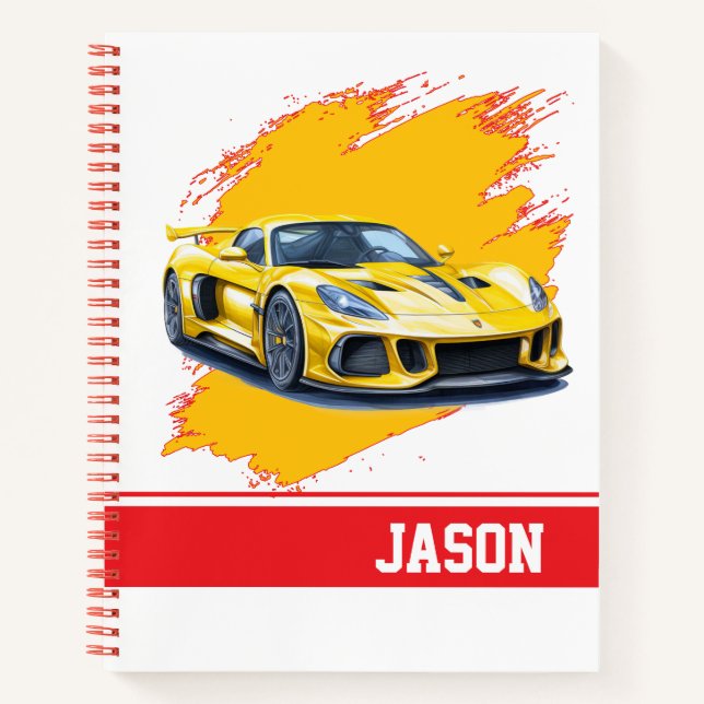 Sports Car Notebook (Front)