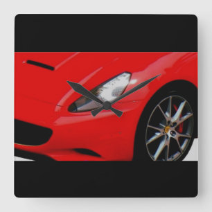 ~Sports Car~ WALLCLOCK, CUSTOMIZE IT! Square Wall Clock