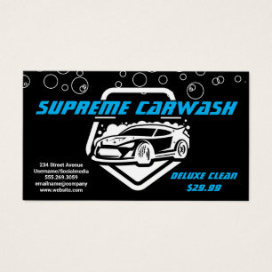 Sports Car Wash Logo   Soap Bubbles