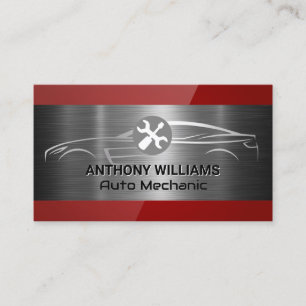 Sports Car   Wrench Screw Driver Business Card