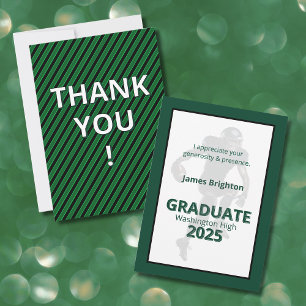Sports Carte de remerciements de diplôme à thème