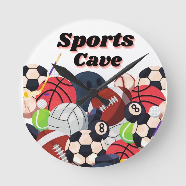 SPORTS CAVE  WALL CLOCK (Front)