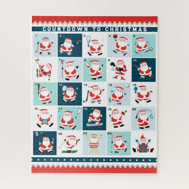 Sports Christmas Advent Calendar Jigsaw Puzzle (Vertical)