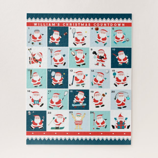Sports Christmas Advent Calendar Jigsaw Puzzle (Vertical)