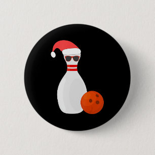 Sports Christmas Bowling - Snowman Bowling 2 Inch Round Button