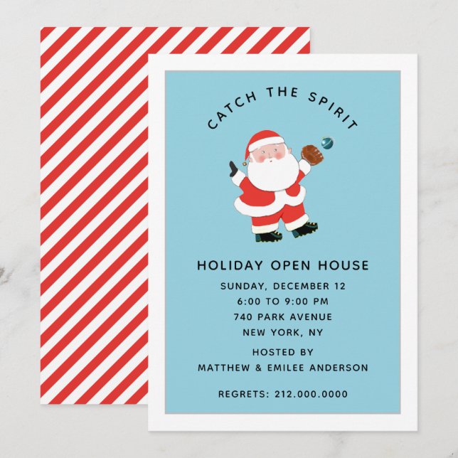 Sports Christmas Holiday Party Invitation (Front/Back)