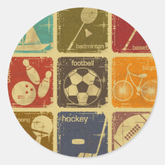 Sports Classic Round Sticker