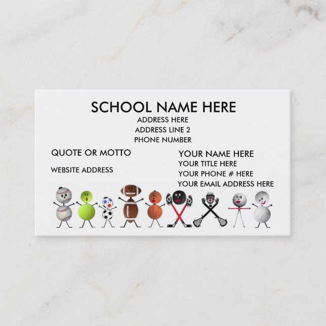 Sports Coach Business Card (Front)