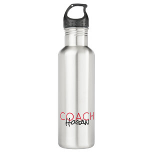 Sports COACH NAME Team Colours Modern Fun 710 Ml Water Bottle