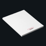 Sports COACH NAME Team colours Modern Office Notepad<br><div class="desc">Custom COACH in Red, LAST NAME in black on white background. Easy to personalize text, text colours to your own team colours. Great Gift, Award, Office Necessity for any Coach from Little League thru college Sports. Simple, Modern Style. Mix and match entire Sports / Coach / Team Spirit Collections by...</div>