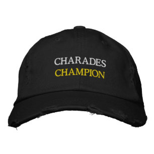 Sports College Drinking Games CHARADES CHAMP  Embroidered Hat