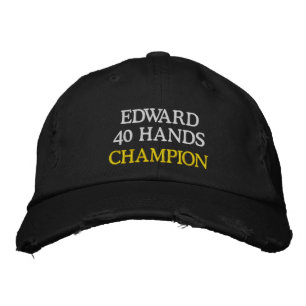 Sports College Drinking Games EDWARD 40 HANDS  Embroidered Hat