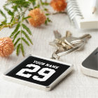 Sports Custom Name and Number keychain