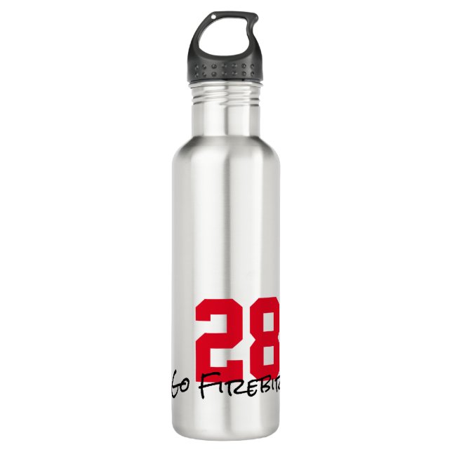 Sports Custom Player Number Team Name Colours  710 Ml Water Bottle (Front)