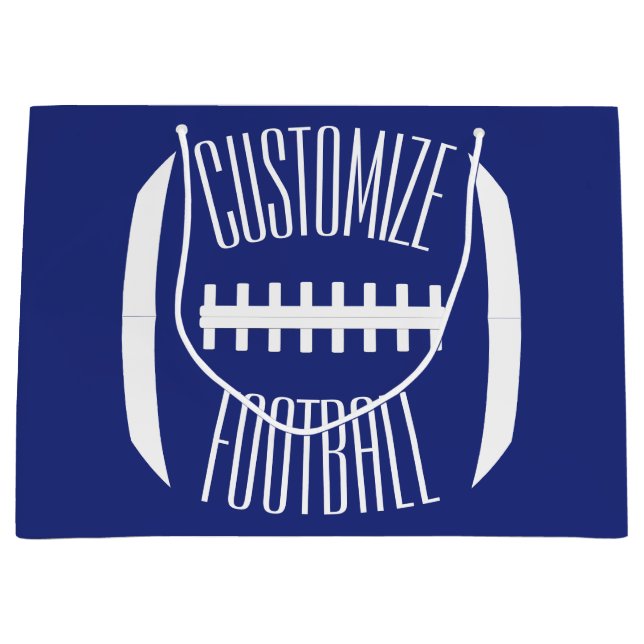 Sports Custom Team Name Football Player Party Large Gift Bag (Front)