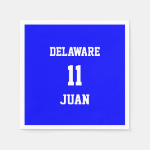 Sports Customized Blue Paper Napkins
