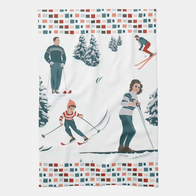 Sports d'Hiver Kitchen Towel (Vertical)
